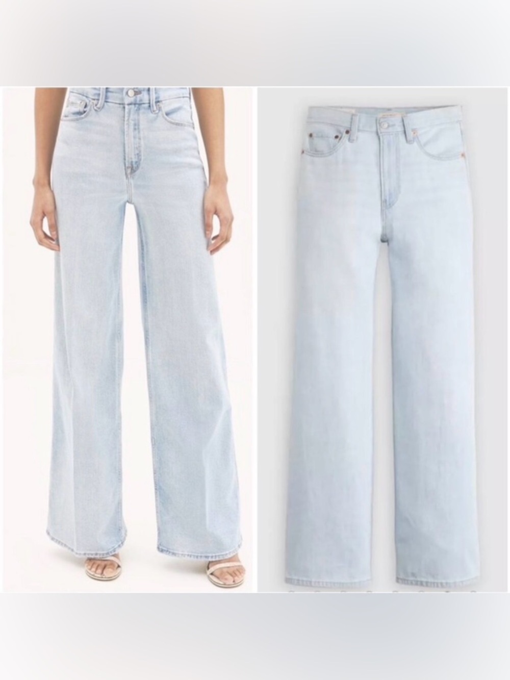 Levi's Light Wash Wide Leg Jeans - Pale Blue
